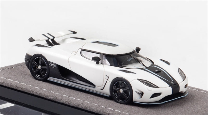 GRYNING Koenigsegg Agera R Supercar Semi Matte White Limited Edition 399PCS ONLY 1:64 car Pre-built Model view1
