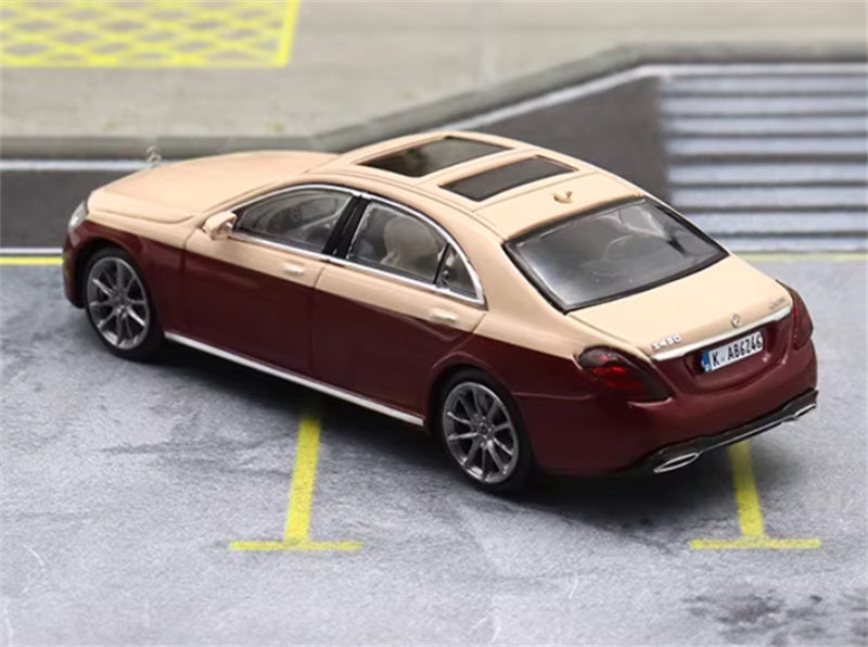 Master Mercedes Benz S-Class S450 W222 Red gold dual color 1:64 Car Pre-built Airliner Model Display view2
