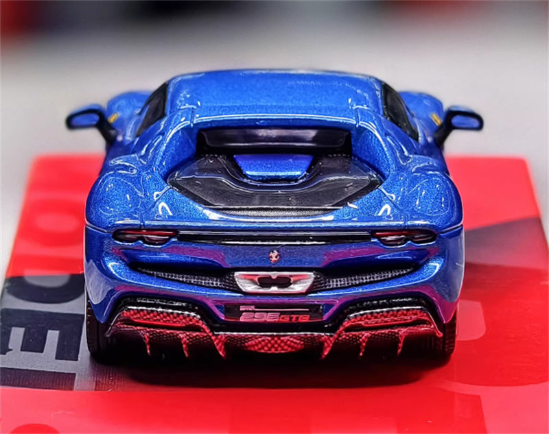 BBR MODELS Ferrari 296 GTB Blue Corsa 1:64 Car Pre-built Model view7