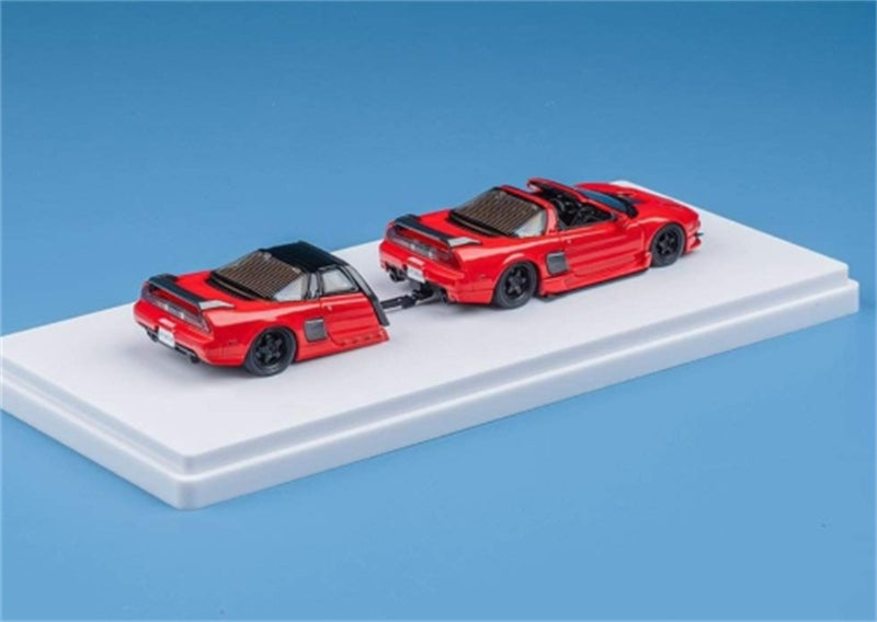 1:64 Honda Acura NSXTRA Light Foldable w/ Trailer Limited Edition 499pcs ONLY  Red Finclassically DIECAST Model