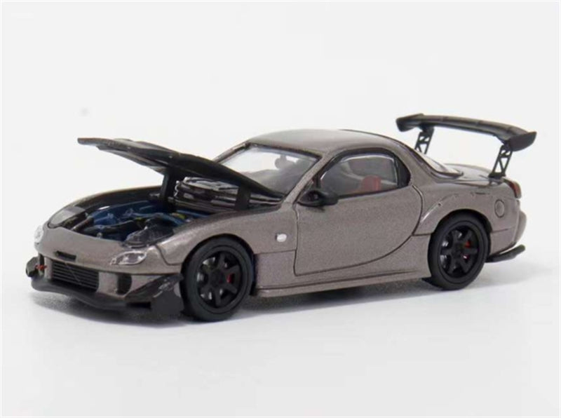 1:64 Mazda RX-7 RE Amemiya‌ Metallic Grey BSC DIECAST Limited Edition 499pcs ONLY Model