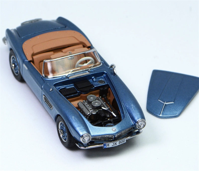 GFCC BMW 507 Roadster Retro Car 1957 Ice Blue Convertible Softtop 1:64 car Pre-built Model view4