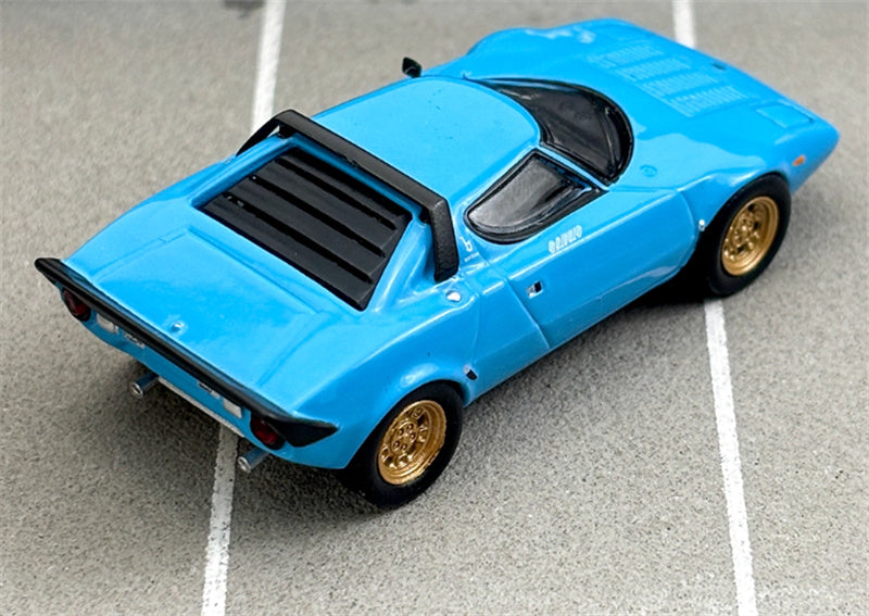 MINIGT Lancia Stratos HF Stradale Azzuro Chiaro Off light version color box packaging 1:64 Car Pre-built Model view4