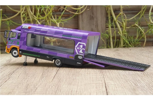 Unique Model x Tiny Hino 500 Ranger EVA Lift up Transport Vehicle Purple 1:64 Truck Pre-built Airliner Model Display view2