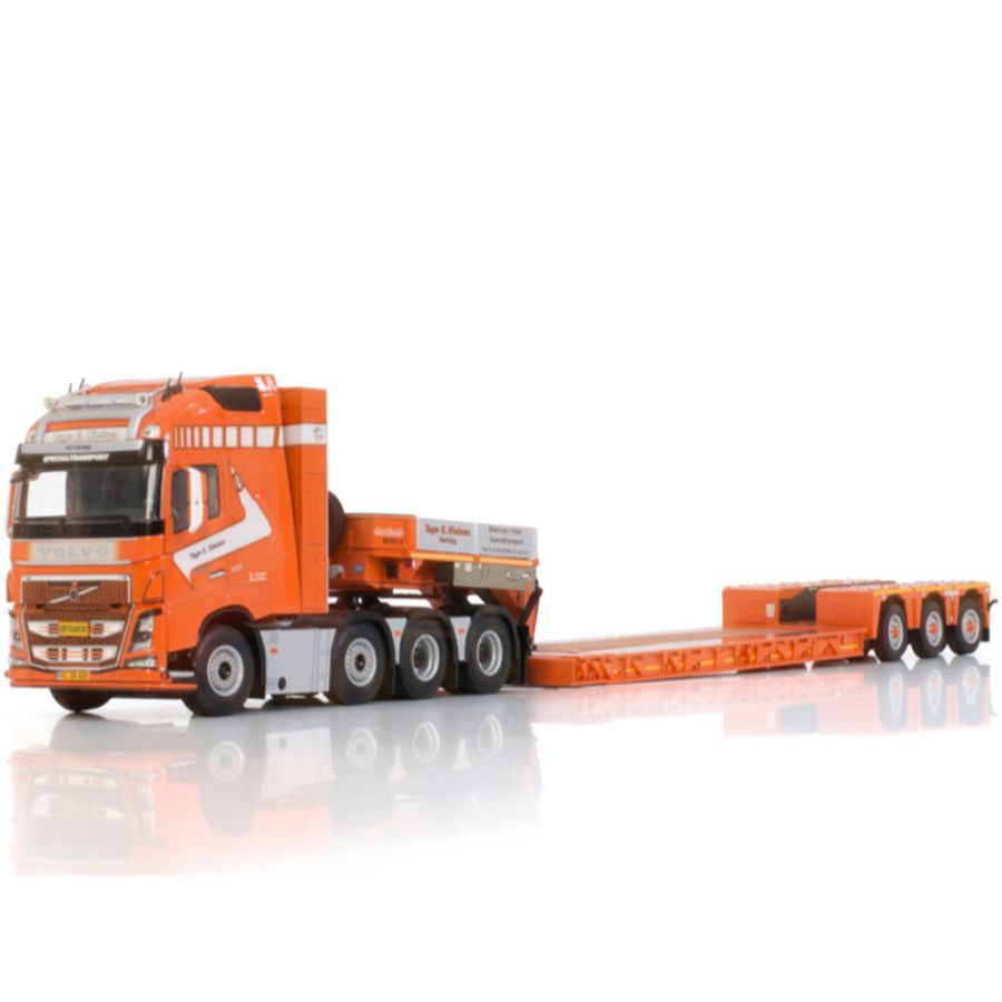 WSI VOLVO FH4 GLOBETROTTER XL 8X4 NOOTEBOOM LOWLOADER - 3 AXLE Tage E. Nielsen 1:50 DIECAST Truck