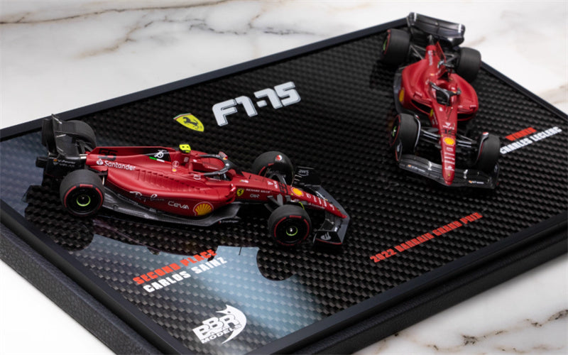 1:43 BBR MODELS 2022 Ferrari F1-75 Bahrain GP CHARLES #16 & 2nd CARLOS #55 LTD view6