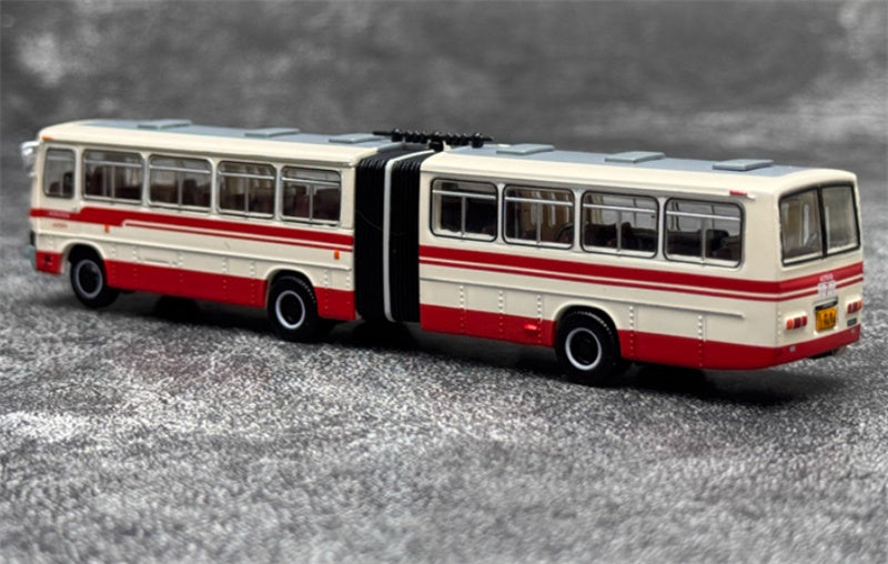 CREATIVE CULTURE Jinghua BK6141 7 Route articulated Beijing bus white-red 1:110 Bus Pre-built Model view3