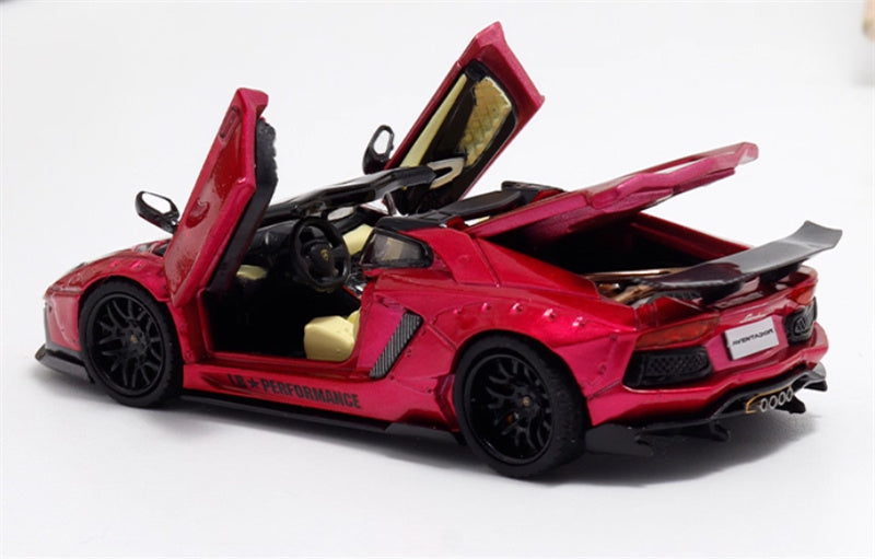 Rhino Model Lamborghini Aventador LP700-4 LBWK Convertible Purple Limited Edition 666PCS ONLY 1:64 Car Pre-built Model view2