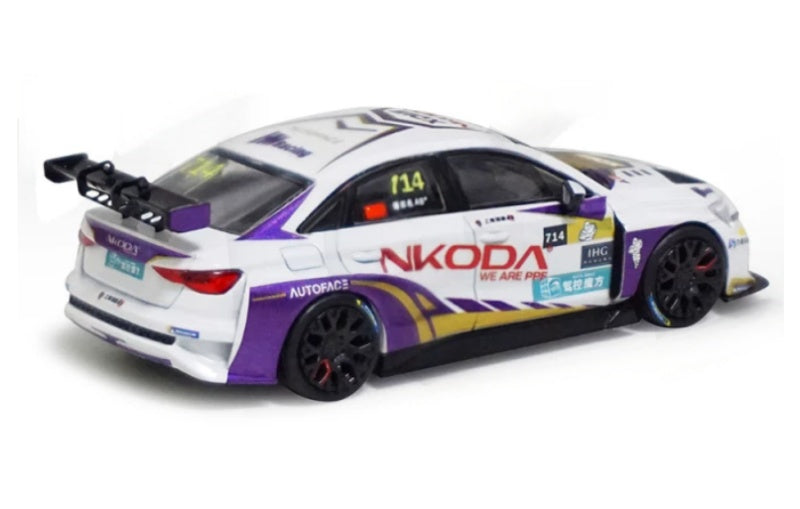1:64 Audi Pan Yiming Nkoda Racing Team 2024 RS3 LMS TCR CTCC KiloWorks Diecast Model view4