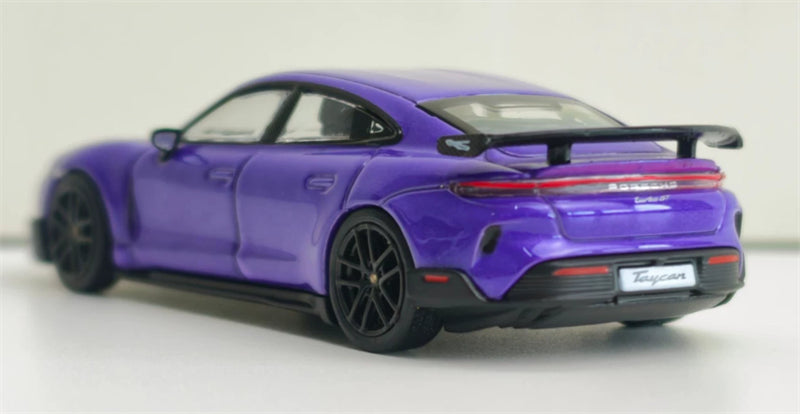 1:64 Porsche Taycan Turbo GT Purple Trends Hobby DIECAST Civil Car Model
