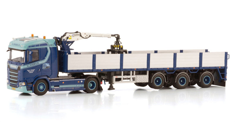 WSI SCANIA S NORMAL CS20N 4X2 BRICK TRAILER - 3 AXLE A.C. Baauw 1:50 Truck Pre-built Model