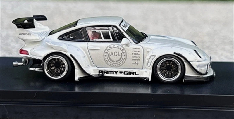 1:64 Porsche 911 RWB 993 Pearl White SW DIECAST Model