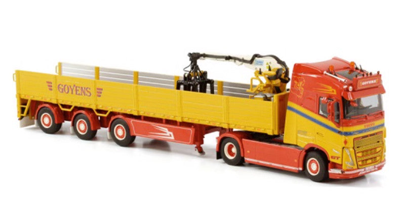 WSI  VOLVO FH5 GLOBETROTTER 4X2 BRICK TRAILER - 3 AXLE GOYENS 1/50 Truck Pre-built Model