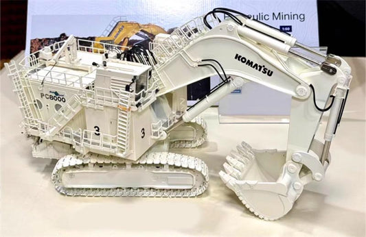 KOMATSU PC8000-6 Mining Excavator White Collector's Edition 1:50 Truck Pre-a Model