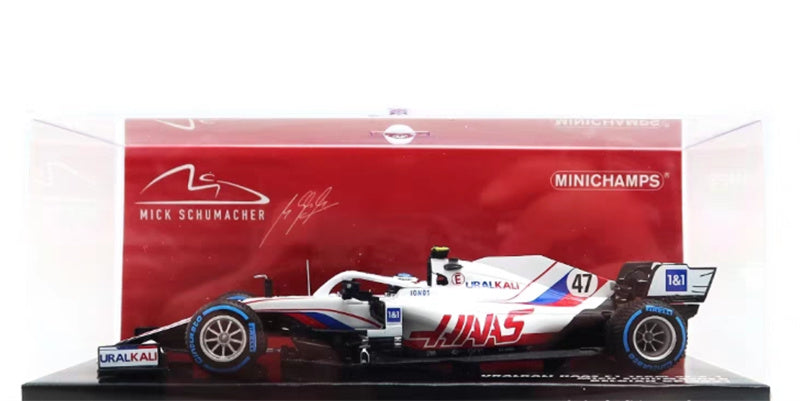 1:43 MINICHAMPS URALKALI HAAS VF-21 SCHUMACHER #47 BELGIAN GP 2021 LTD 672PCS view3