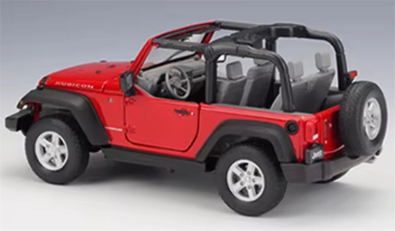 1:24 Jeep Wrangler 2007 Convertible 2007 Red  WELLY  DIECAST Car Model