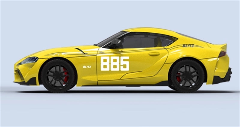 Original Model Toyota Supra A90 BLTZ #885 Yellow 1:64 car Pre-built Model view5