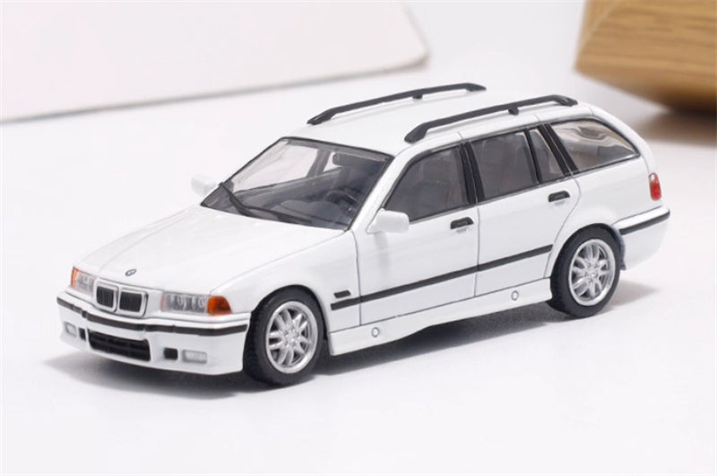 Mortal BMW E36 WAGON Foshan Exhibition Edition White 1:64 Car Pre-built Model view1