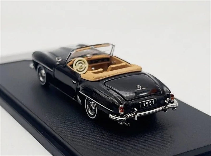 GFCC Mercedes Benz 190SL Convertible Luxury Classic Black 1957 Soft top 1:64 car Pre-built Model view5