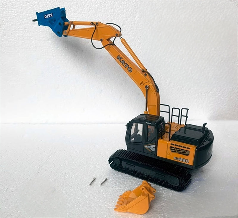 KATO HD820-7 excavator w/ breaker hammer 1:50 Truck Pre-built Model