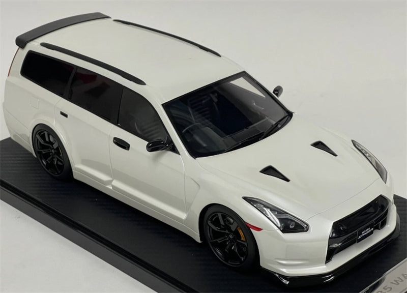 1:18 Nissan Stagea GT-R35 Custom Version Wagon  Pearl White IVY Merit Limited Edition 50PCS ONLY Resin Model