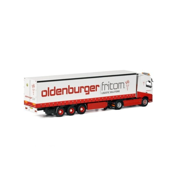 1:50 VOLVO OLDENBURG FRITOM FH 4 4X2 CURTAIN SIDE /TAUTLINER 3 AXLE WSI   DIECAST Model