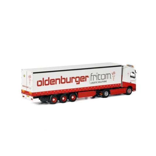 1:50 VOLVO OLDENBURG FRITOM FH 4 4X2 CURTAIN SIDE /TAUTLINER 3 AXLE WSI   DIECAST Model