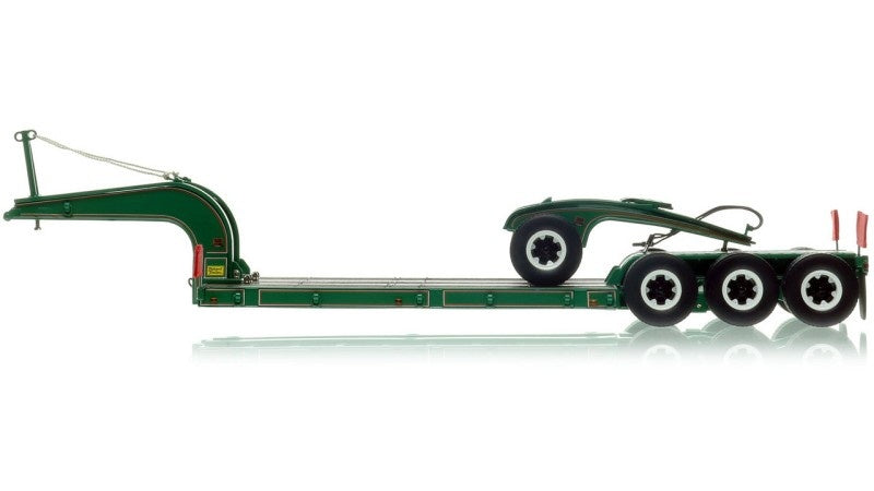 1:50 Talbert  1960s 60-Ton Cableneck Lowbed w/ Single-Axle Dolly Heavy Haul Replicas  Green Diecast Model