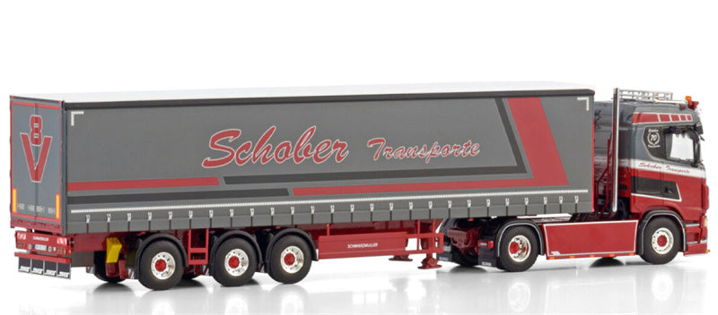 WSI  SCANIA S NORMAL CS20N 4X2 CURTAINSIDE TRAILER - 3 AXLE Schober 1:50 DIECAST Truck Lorry