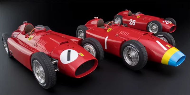 CMC Lucky Set Fangio Figure Ferrari D50 long nose #1+ Ferrari D50 short nose #1+ Ferrari D50 short nose #26 1956 Limited Edition 1:18 DIECAST Car