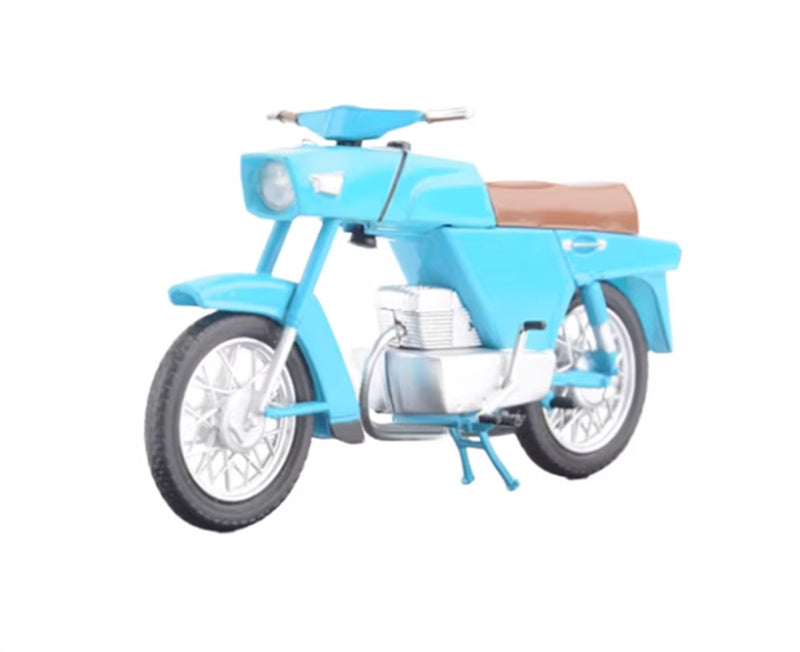Modimio Soviet Minsk M-106 Motorcycle Blue motorcycle Pre-built Airliner Model Display view1
