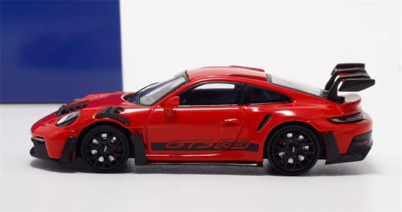SW Porsche 992 GT3 RS red black decal Limited Edition 599PCS ONLY 1:64 car Pre-built Model view1