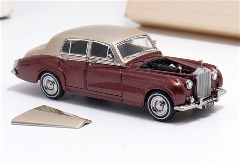 GFCC 1955 Rolls Royce Silver Cloud classic car Gold and Red Double LHD 1:64 car Pre-built Model view7