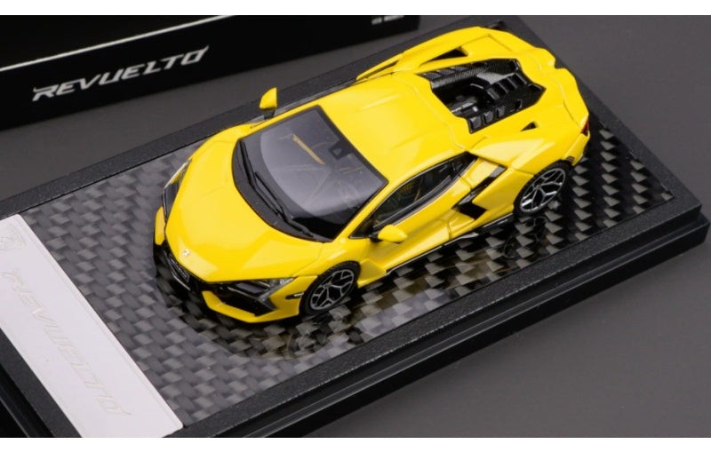1:64 Lamborghini Revuelto LCD bright yellow Diecast Model view5