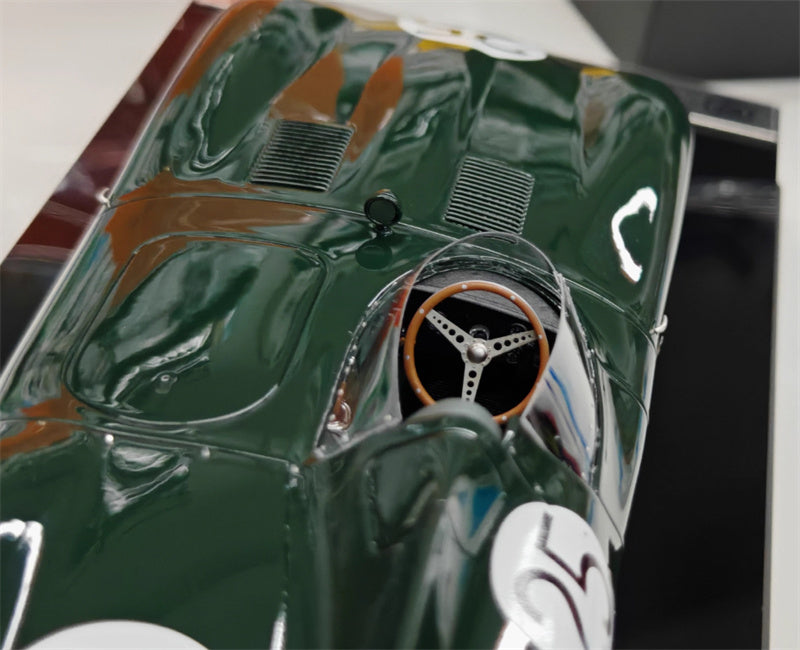 1:18 Jaguar d-type blackish green Amalgam Resin Car Model view3
