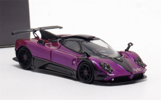 HKM Premium Pagani Zongta 760 hardtop Purple Limited Edition 999PCS ONLY 1:64 Car Pre-built Model view2