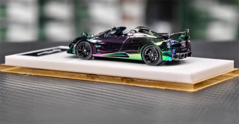 HH Model Pagani Huayra Tricolore Hidden Electroplating Color Change - Convertible Edition 1:64 Car Pre-built Model view3