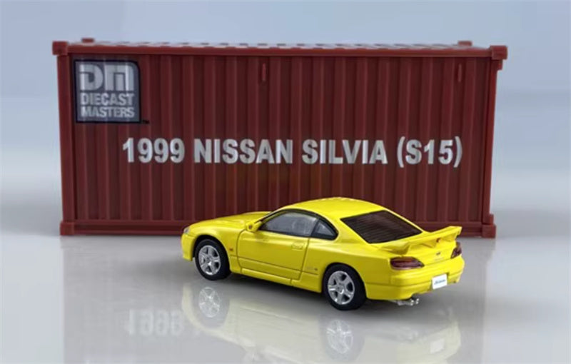 CATERPILLAR NISSAN SILVIA S15 yellow Right hand drive 1:64 Car Pre-built Model
