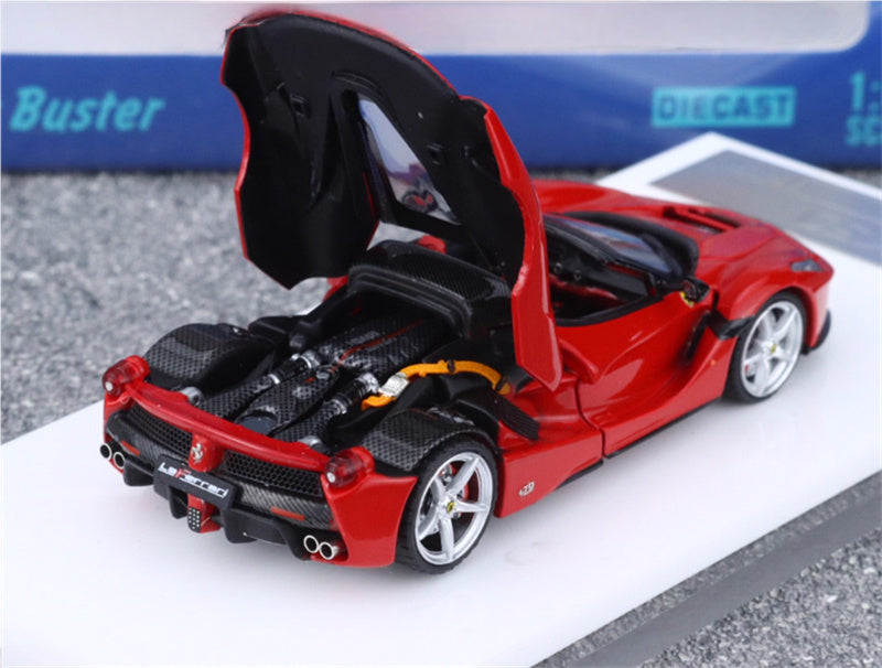 Street Buster Ferrari LaFerrari F150 Supercar Red convertible version Limited Edition 999PCS ONLY 1:64 Car Pre-built Model view4