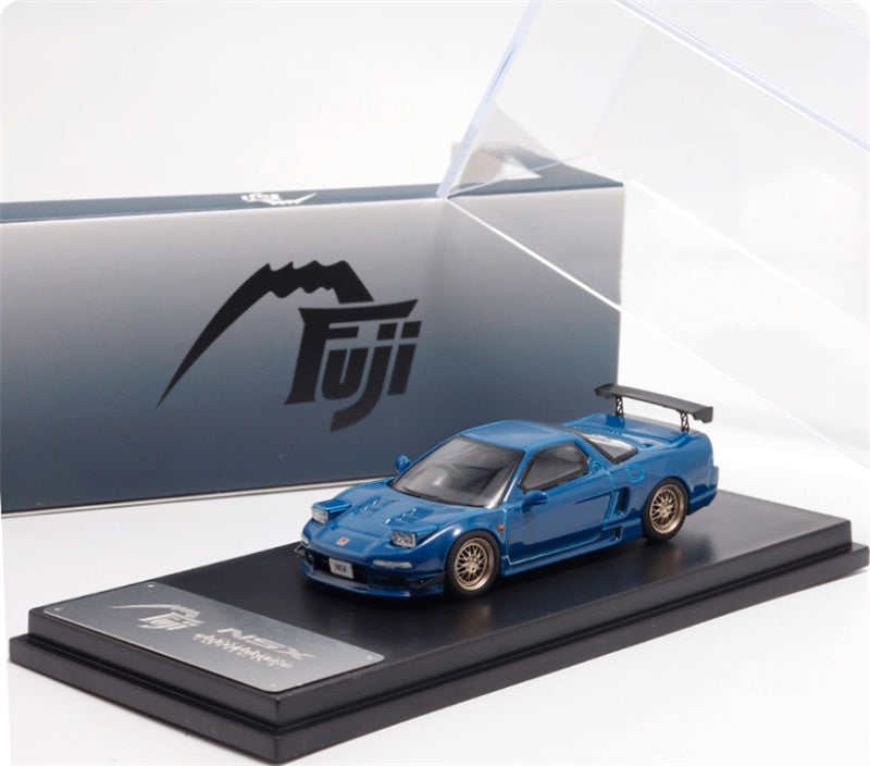 Fuji Honda NSX first generation NA1 standing lamp version navy blue copper wheel 1:64 Car Pre-built Model view6