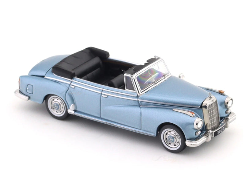 GFCC Mercedes Benz 300D 1959 Convertible Ice Blue LHD 1:64 car Pre-built Model view5