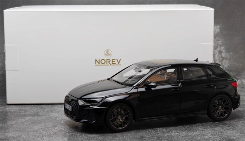 NOREV 2025 Audi RS3 A3 black 1:18 Car Pre-built Model view11