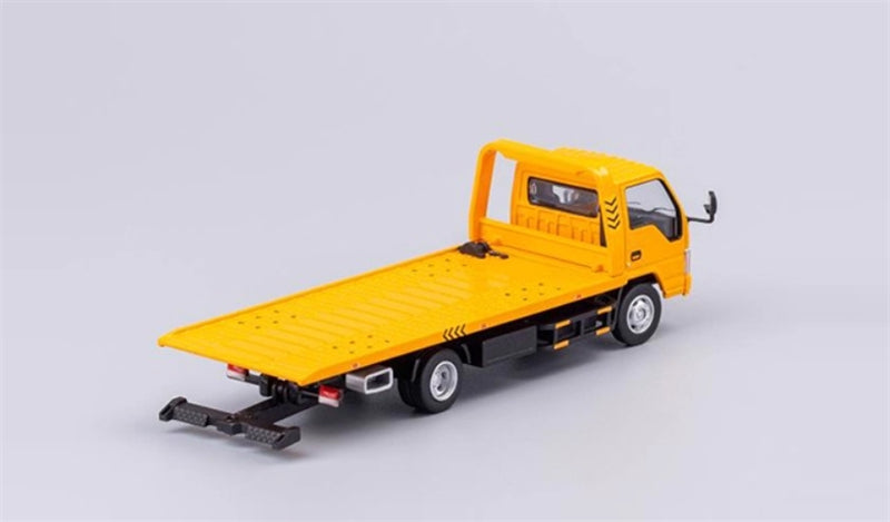 GCD Isuzu N Series REWARD Flatbed Truck Lorry Engineering Yellow LHD 1:64 Truck Pre-built Model view4