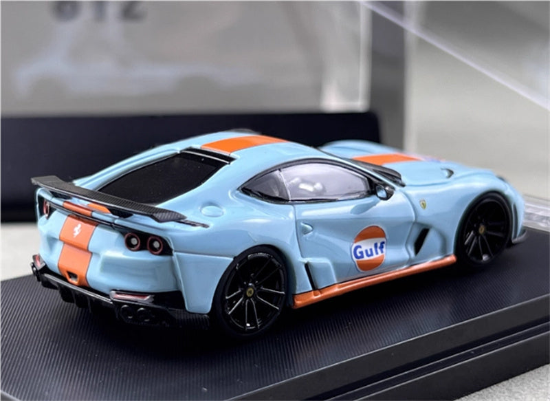 Little Toys x SH Ferrari 812 N-Largo V12 Supercar Novitec Modified Edition Gulf Painting Limited Edition 299PCS ONLY 1:64 Car Pre-built Model view2