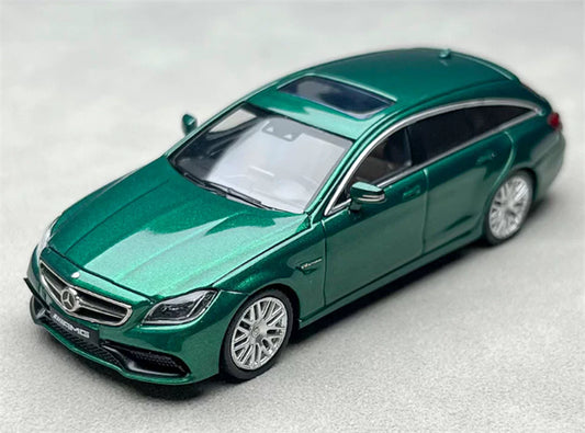 1:64 Mercedes-Benz AMG CLS 63 metallic green KING MODEL Shooting Brake Limited Edition 999PCS ONLY DIECAST Civil Car Model
