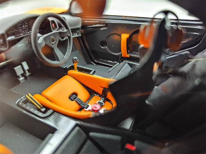 1:18 McLaren F1 GTR Orange Amalgam Resin Car Model view8