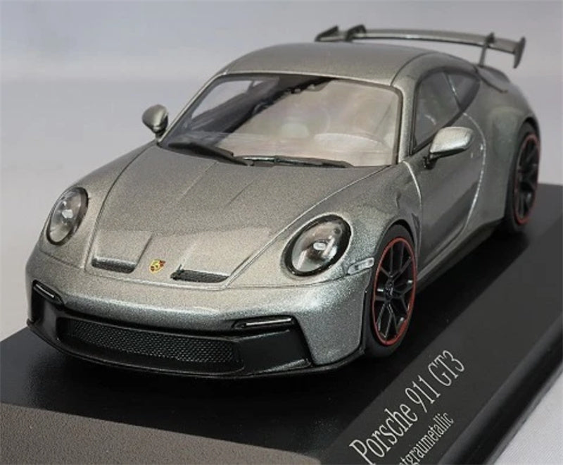 1:43 Porsche 911 992 GT3 2020 Achatgraumetallic Black wheel - red circle  MINICHAMPS Limited Edition 336PCS ONLY DIECAST Car Model