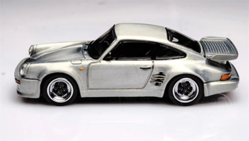 BSC Porsche 911 930 Turbo Clearcoat Silver Limited Edition 399PCS ONLY 1:64 Car Pre-built Model view5