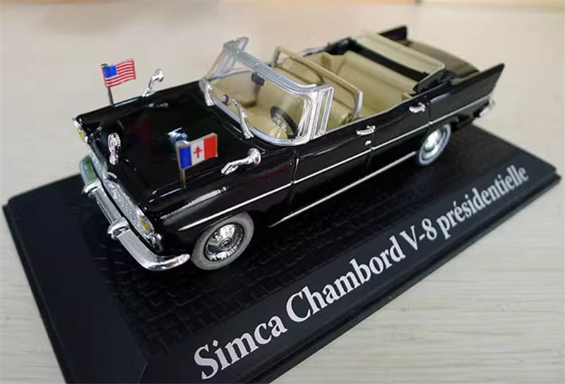 NOREVL & ATLAS Simca Chambord V-8 Convertible Presidential black 1:43 Car Pre-built Model
