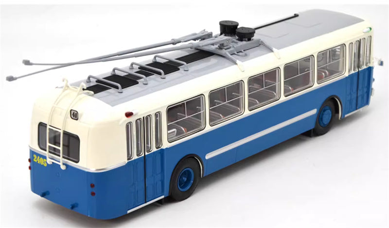 Demprice Russian ZIU-5 trolley bus blue 1:43 Bus Pre-built Model view5